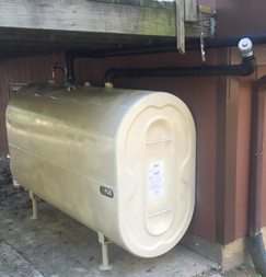 Granby 20plus aboveground oil tank installation by Barrier Contracting